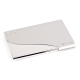 Pocket Business Card Holder, Satinized, Silver Plated,